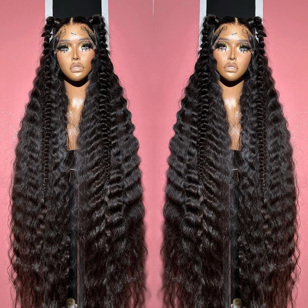 Hd Lace Frontal Wig Human Hair Pre Plucked - 200%リアル密度30～40インチディープウェーブ13x6 360 HDレースフロント人毛ウィッグプレプラッキング済みレースフロントウィッグ13x4人毛ウィッグ黒人女性向け米国現地倉庫から発送