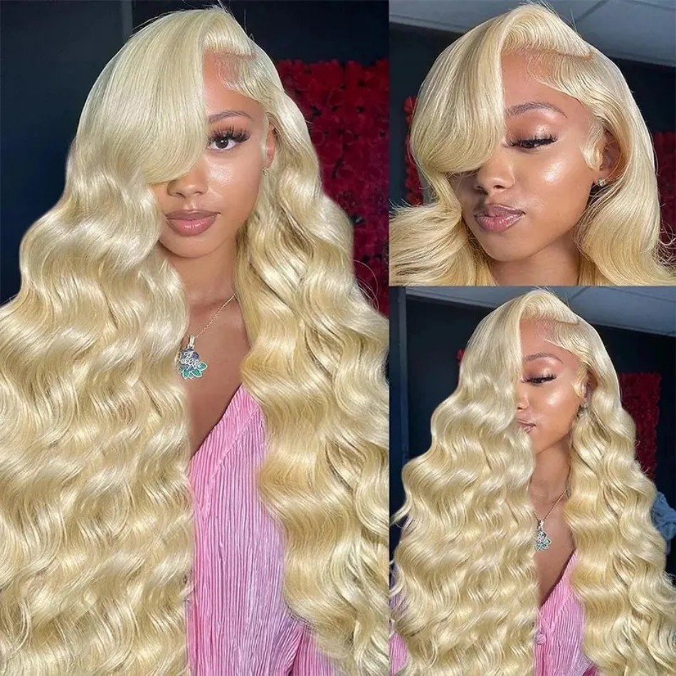 613 Blonde Body Wave Lace Front Wig - 613 HDレースフロントウィッグ 13x6 ボディウェーブ人毛ウィッグ ブロンド 30インチ