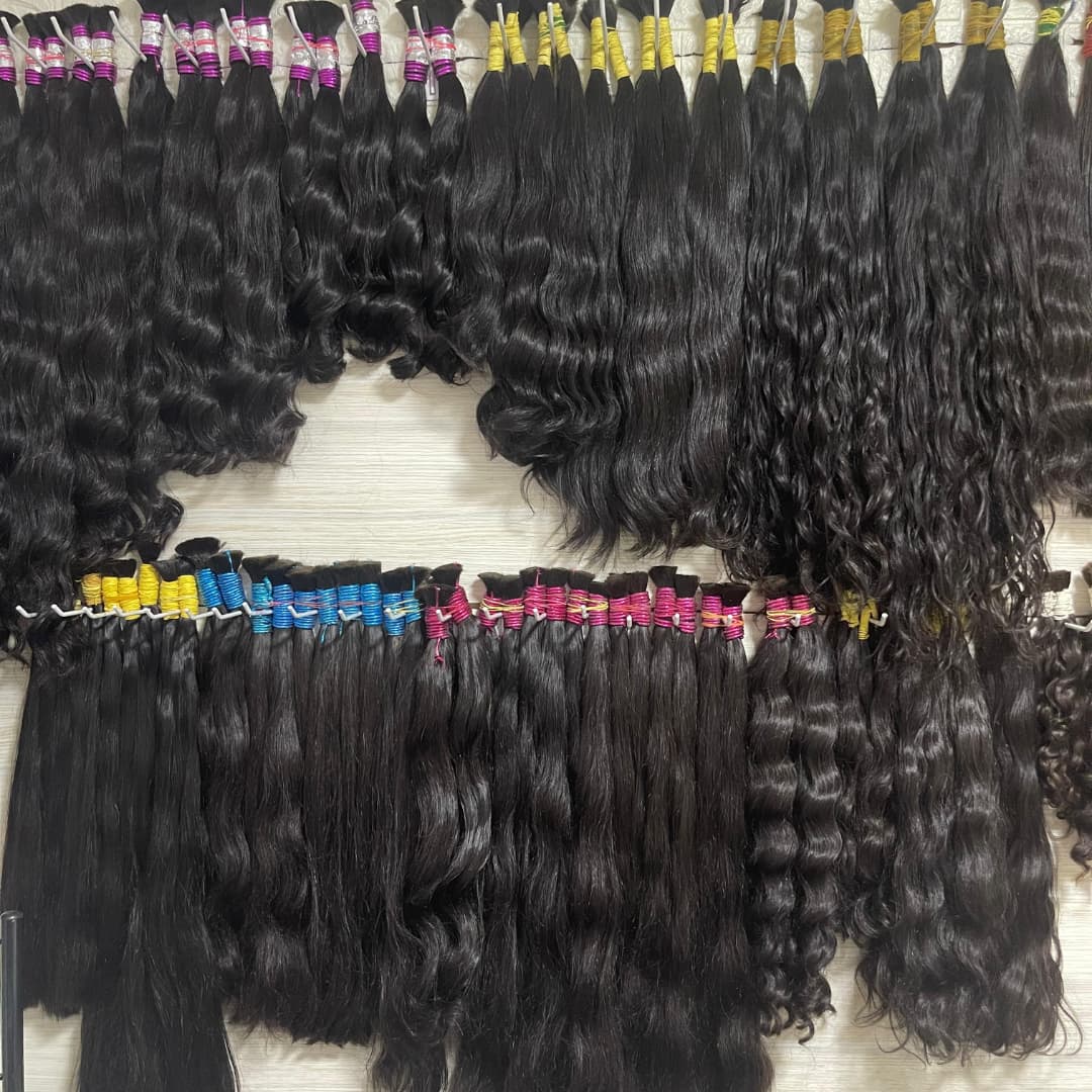 スーパーフレンチバルク人毛ブレイズヘア ウェットアンドウェイ - Water Wave Bulk Human Hair For Braiding のレビューと価格