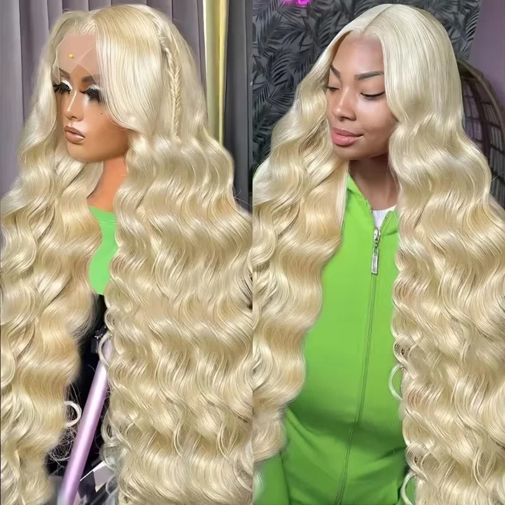 26インチ 30インチ 613ブロンドウィッグ ボディウェー - 613 Blonde Body Wave Lace Front Wig のレビューと価格