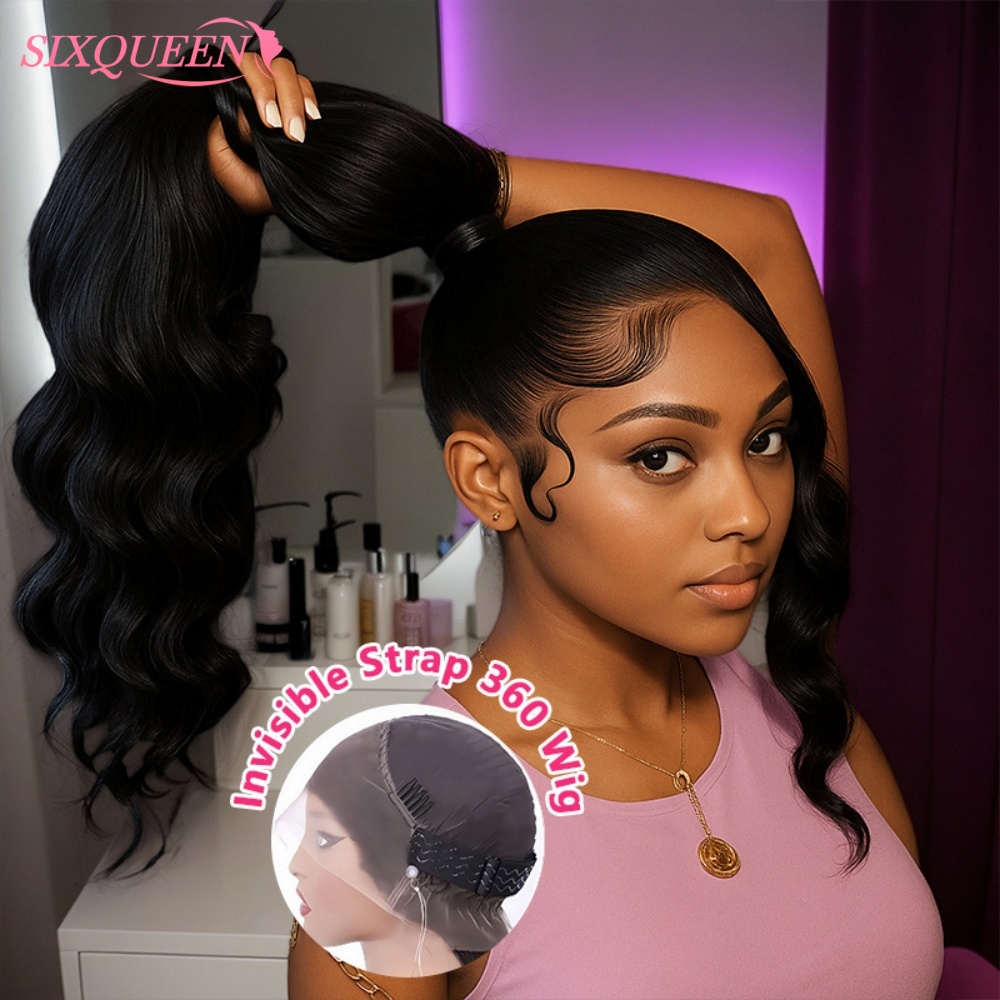 HD 360 フルレースウィッグ（見えないストラップ付き）人 - Human Hair Wigs のレビューと価格