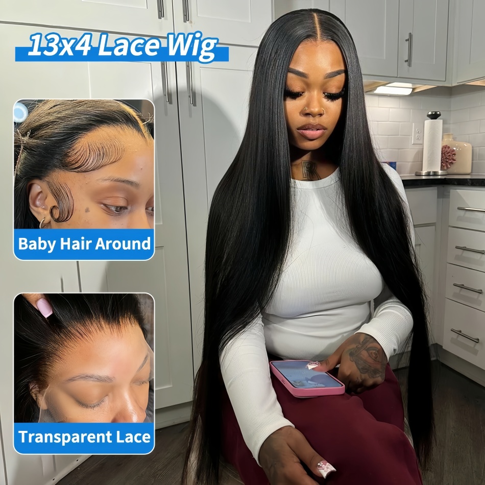 ストレート人毛ウィッグ 4x4 5x5 プリプラッキング済み - Hd Lace Frontal Wig Human Hair Pre Plucked のレビューと価格
