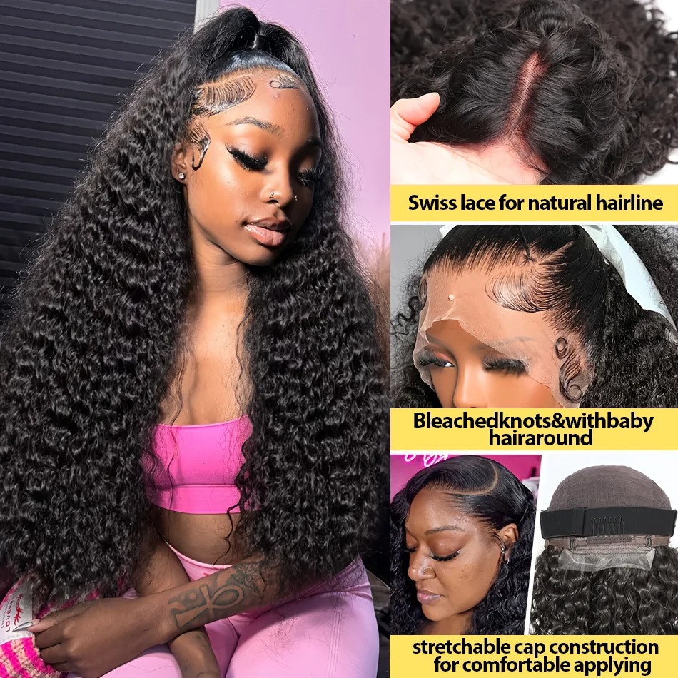 38インチ ウォーターウェーブ レースフロントウィッグ ディ - Hd Lace Frontal Wig Human Hair Pre Plucked のレビューと価格