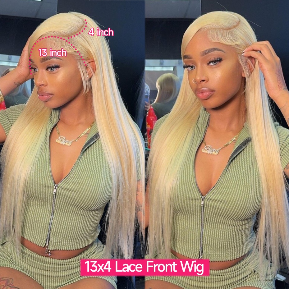 密度250% 613ブロンドカラー 13x6レースフロント人 - 613 Blonde Body Wave Lace Front Wig のレビューと価格