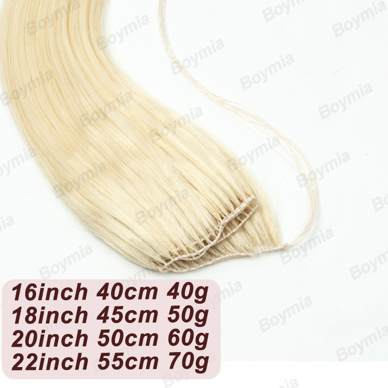 フェザーヘアエクステンション ナチュラル人毛束 ノンレミー  - Invisible Tape In Extensions Real Hair のレビューと価格