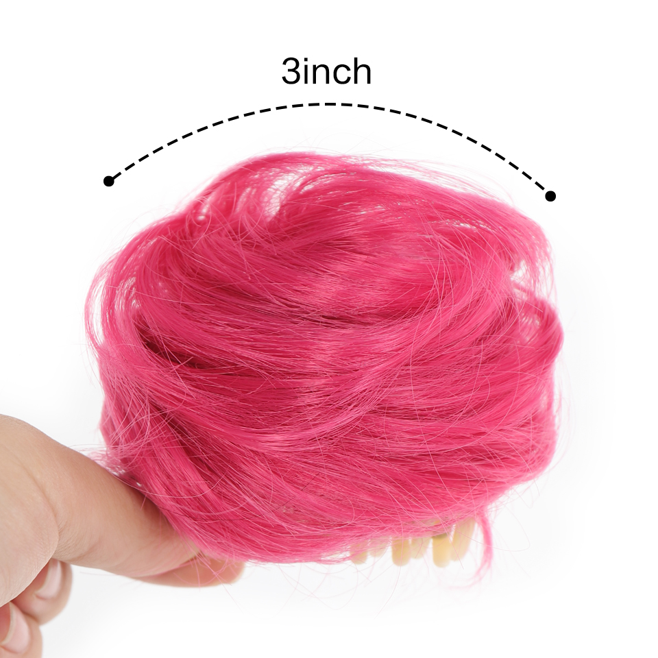 人工毛エクステンション,猫の耳のクリップ,偽のヘアエクステン - Claw Clip Messy Bun Hair Piece のレビューと価格