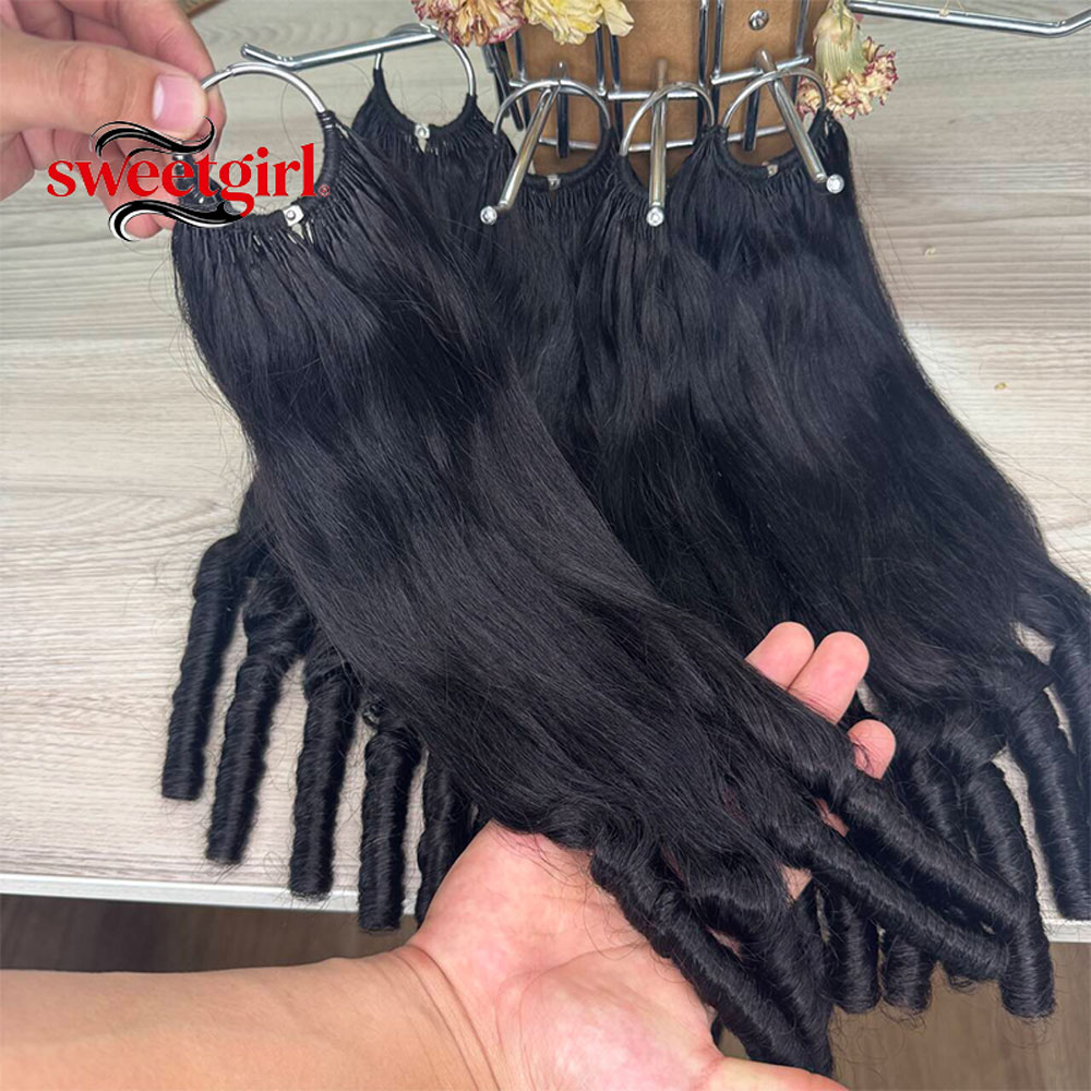 12A ヤキフェザーバーマンカーリーヘア 100%未加工人毛 - Water Wave Bulk Human Hair For Braiding のレビューと価格