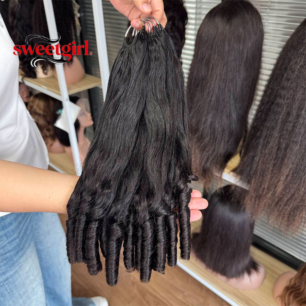 12A ヤキフェザーバーマンカーリーヘア 100%未加工人毛 - Water Wave Bulk Human Hair For Braiding のレビューと価格