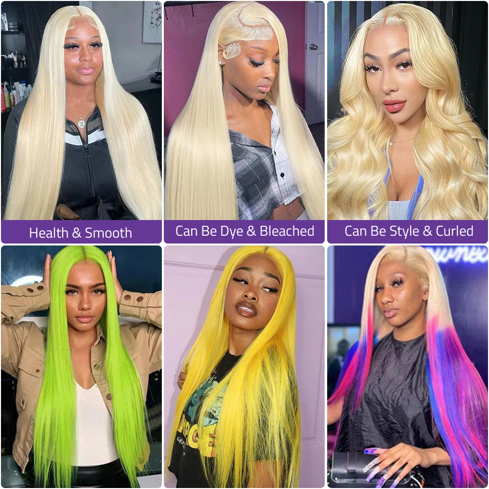 ブロンド613ストレート13x4 HDレースフロントウィッグ - Hd Lace Frontal Wig Human Hair Pre Plucked のレビューと価格