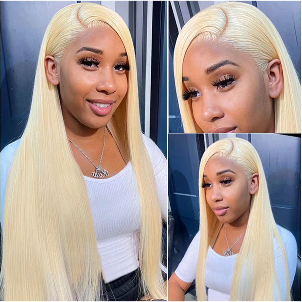 ブロンド613ストレート13x4 HDレースフロントウィッグ - Hd Lace Frontal Wig Human Hair Pre Plucked のレビューと価格