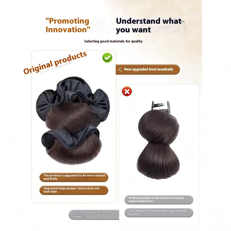 簡単に作れるアップヘア、合成毛の爪留めメッシーヘアバン、女性 - Claw Clip Messy Bun Hair Piece のレビューと価格