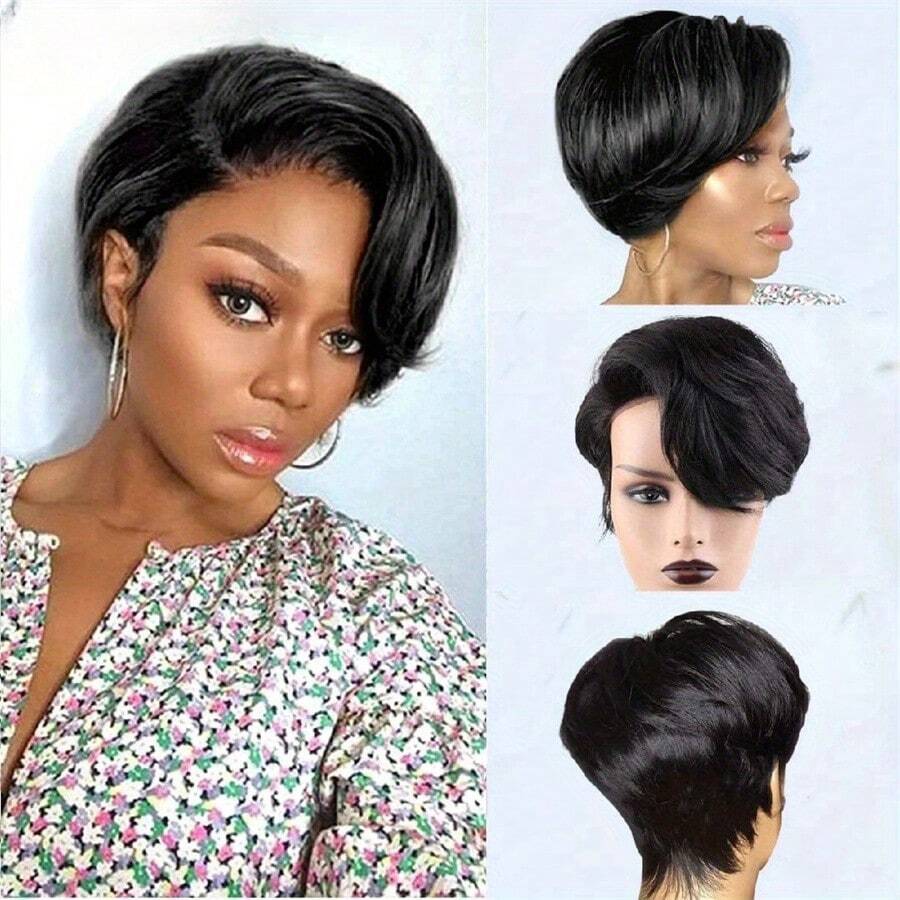 格安卸売ピクシーカットウィッグ人毛ウィッグ接着剤不要ウィッグ - Short Pixie Cut Wig Human Hair Cheap のレビューと価格