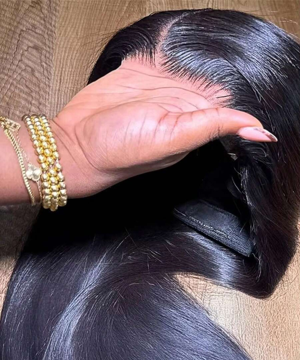 34インチ ボーンストレート レースフロントウィッグ 人毛プ - Hd Lace Frontal Wig Human Hair Pre Plucked のレビューと価格