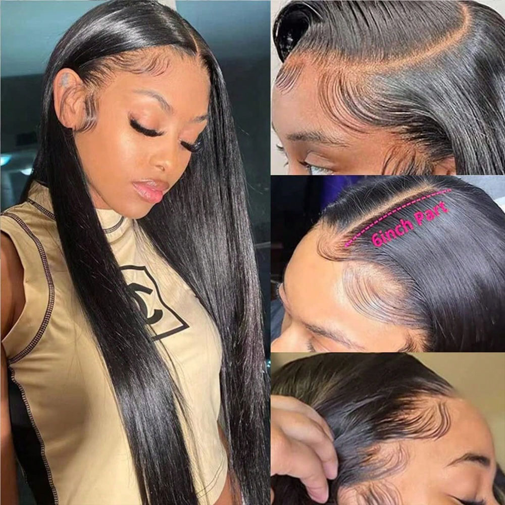 34インチ ボーンストレート レースフロントウィッグ 人毛プ - Hd Lace Frontal Wig Human Hair Pre Plucked のレビューと価格