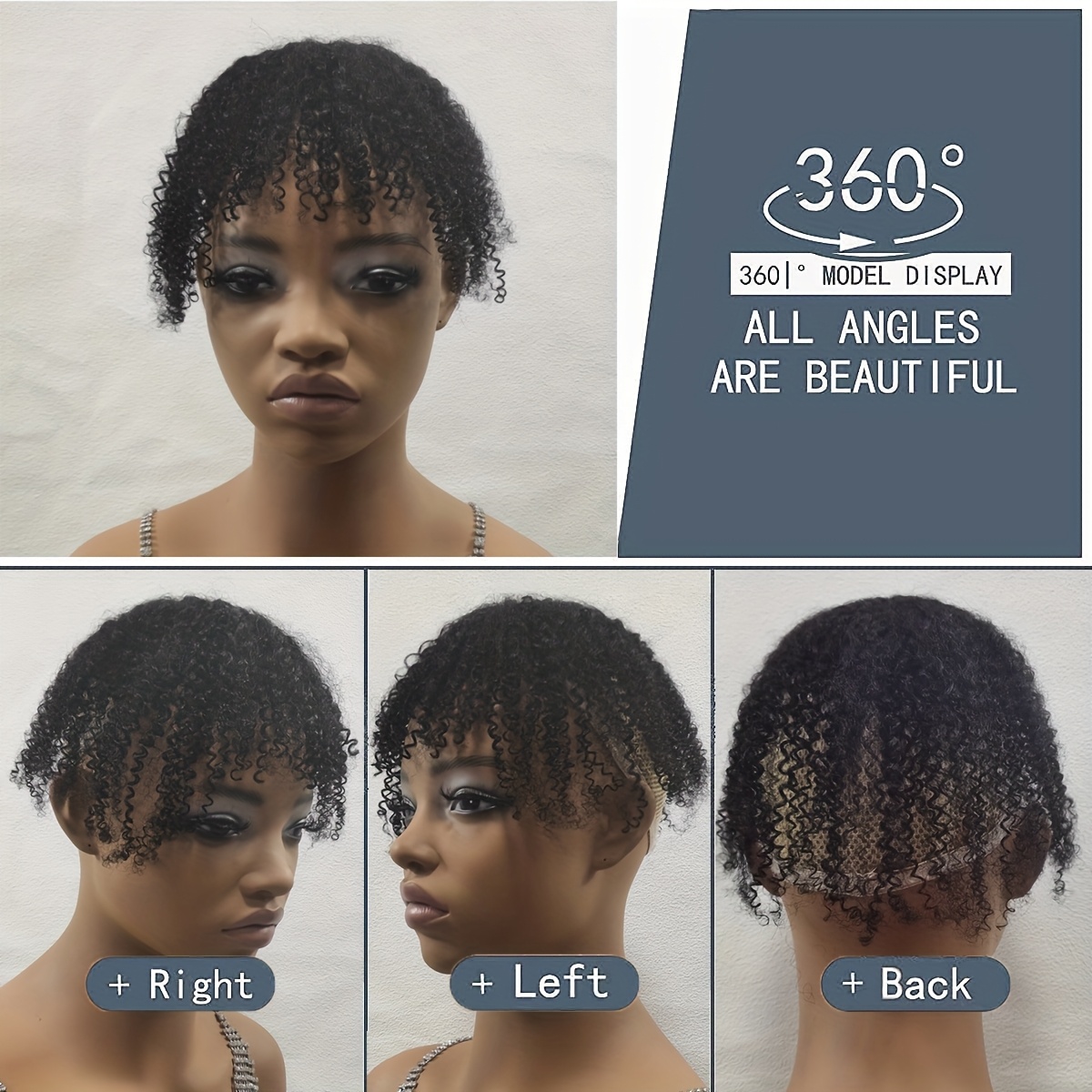 前髪付きヘアクリップ - 薄毛隠し用前髪付きヘアクリップ、ウ - Hair Bundles のレビューと価格