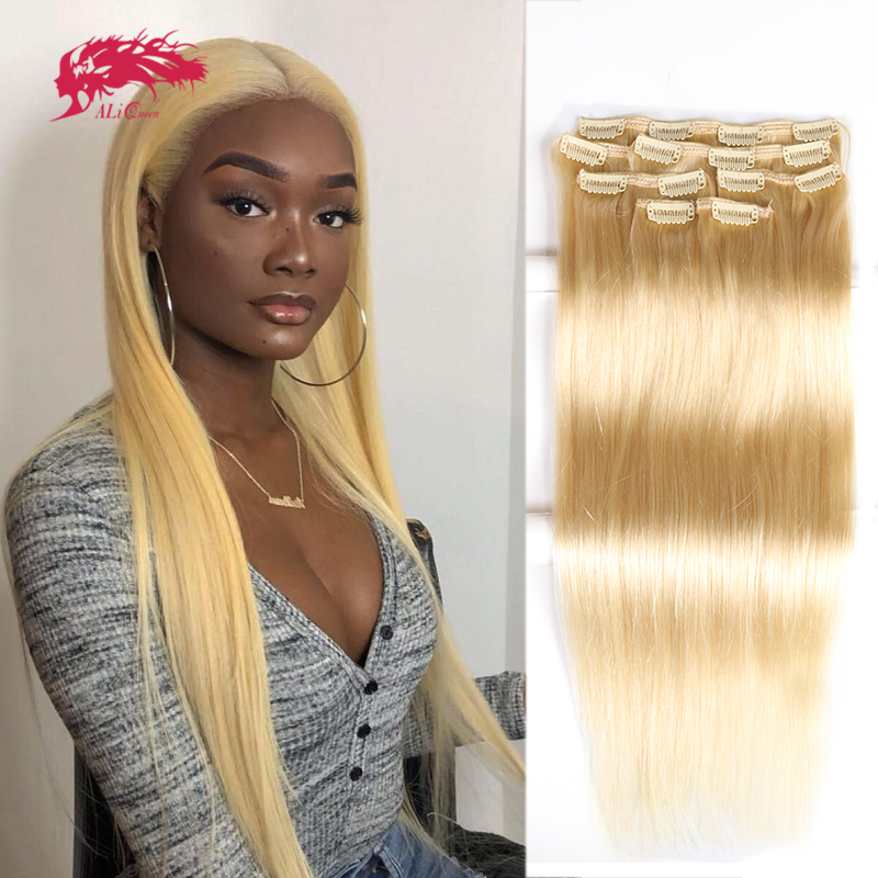 アリクイーン 7ピース クリップ式ヘアエクステ 本物の人毛  - Seamless Clip In Hair Extensions Human Hair のレビューと価格