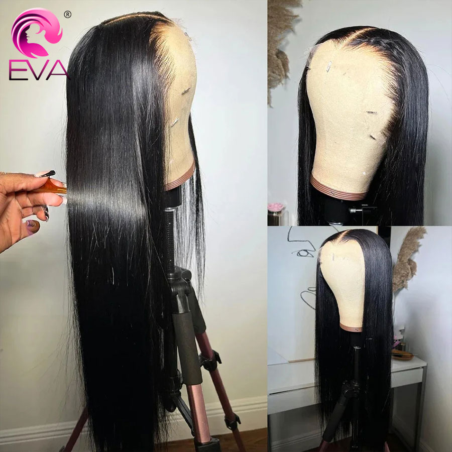 EVA-目に見えないHDレースフロントウィッグ,深い部分,事 - Hd Lace Frontal Wig Human Hair Pre Plucked のレビューと価格