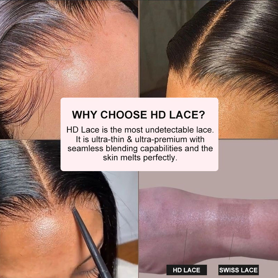 EVA-目に見えないHDレースフロントウィッグ,深い部分,事 - Hd Lace Frontal Wig Human Hair Pre Plucked のレビューと価格