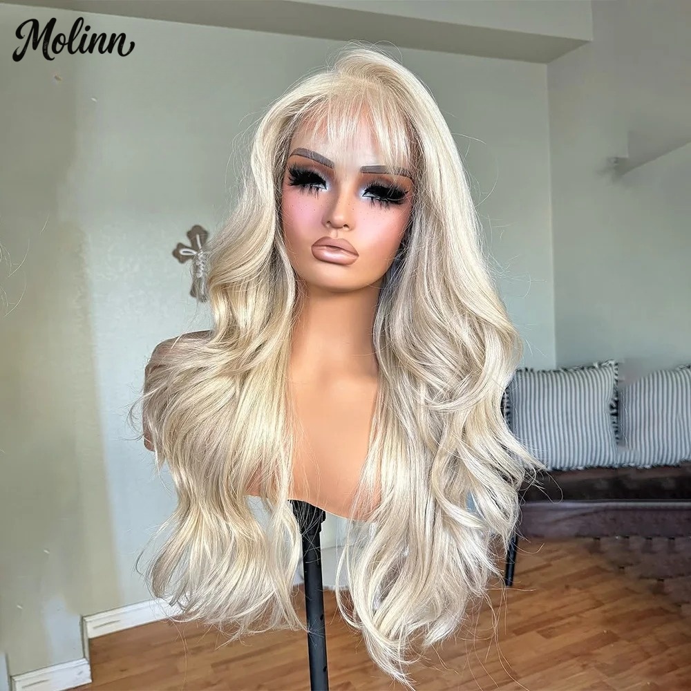 バングス613ブロンドボディウェーブレースフロントウィッグ1 - 613 Blonde Body Wave Lace Front Wig のレビューと価格