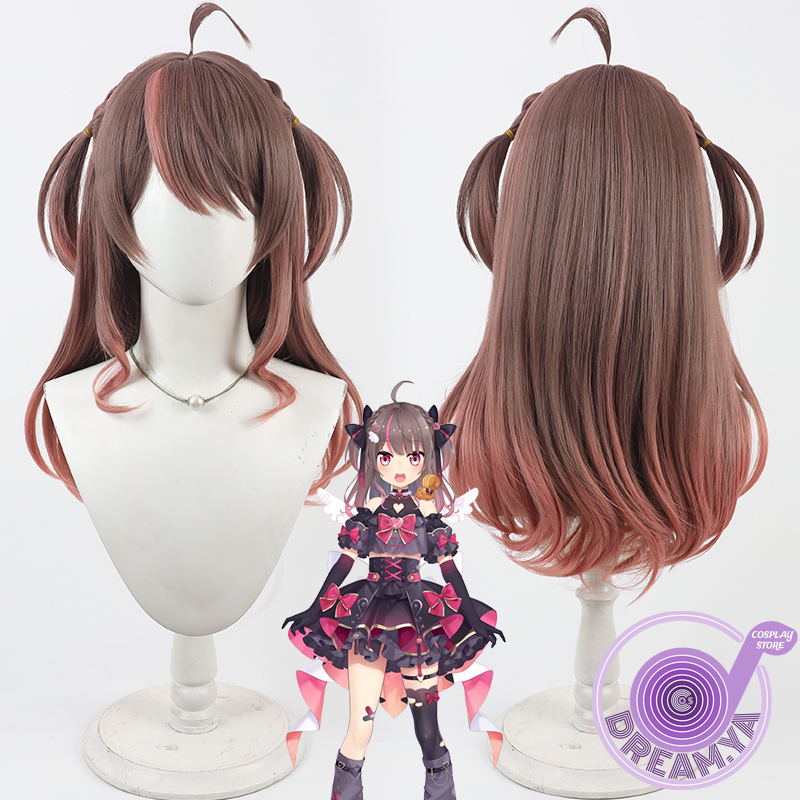 夏色祭りコスプレウィッグ Vtuber ブラウンピンク人工毛 - Synthetic Wigs のレビューと価格