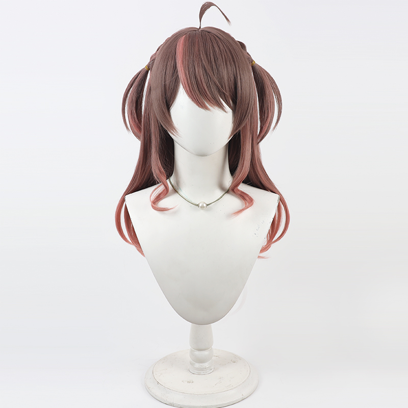 夏色祭りコスプレウィッグ Vtuber ブラウンピンク人工毛 - Synthetic Wigs のレビューと価格