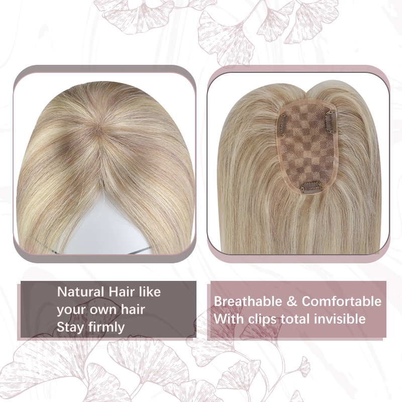 Ugeat ヘアトッパー自然人毛ブロンドモノラルベース 3* - Invisible Tape In Extensions Real Hair のレビューと価格