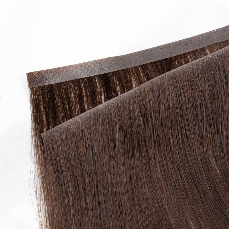 目に見えないロングテープPUウェフト人毛束、本物の自然な髪、 - Invisible Tape In Extensions Real Hair のレビューと価格